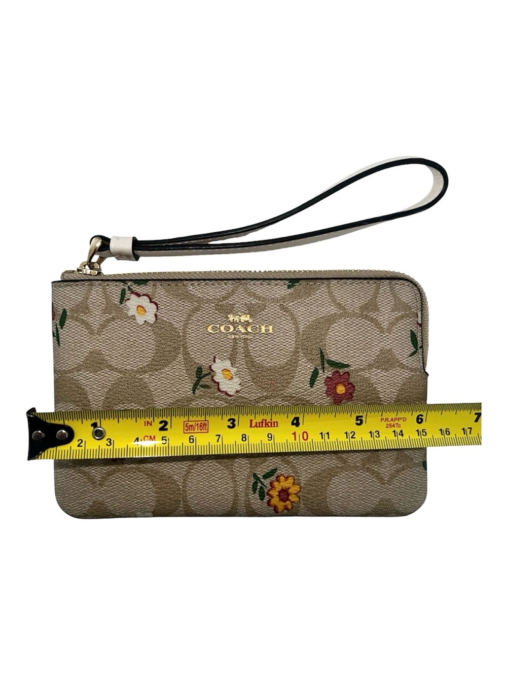 Coach Floral Signature Wristlet - Beige/White/Red/Yellow - Picture 3 of 4